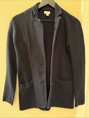 J. Crew Women's Black Knit Blazer Jacket